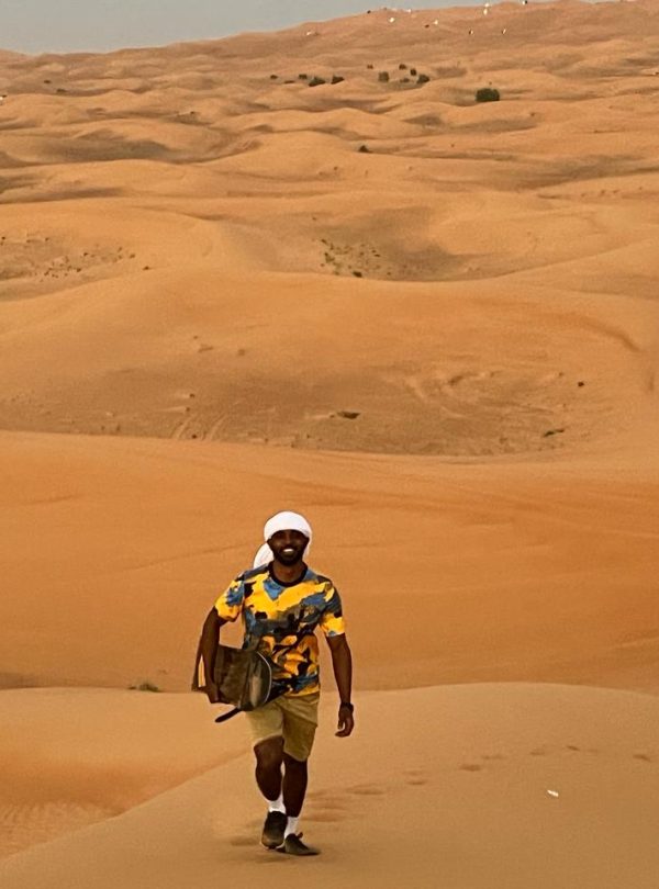 sandboarding in desert safari dubai