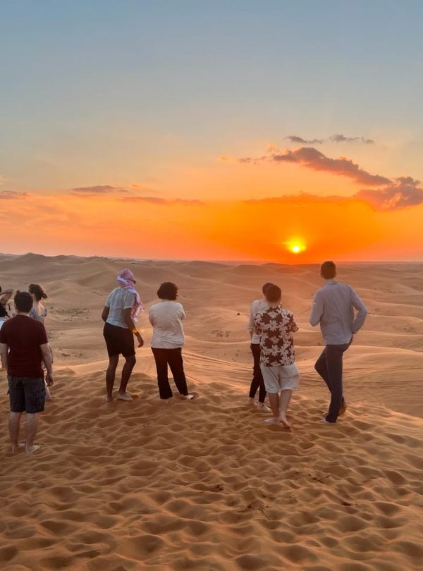 sunset desert adventure in Dubai
