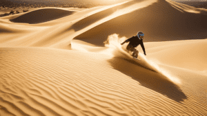 Sandboarding in dubai desert