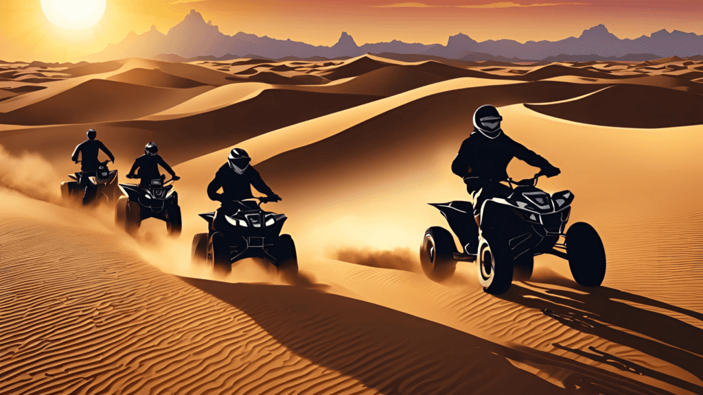 quad bike in desert safari