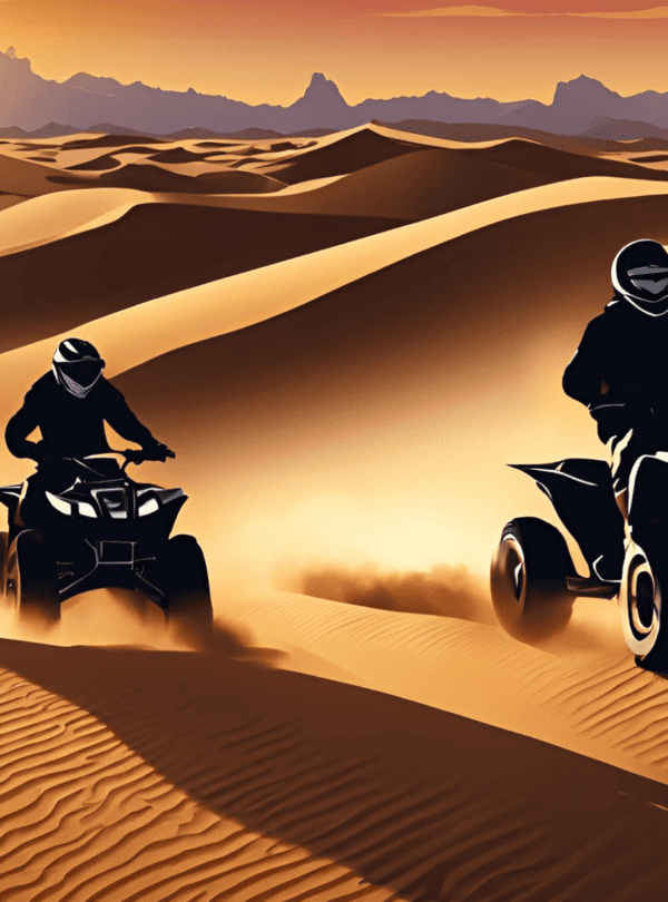 quad bike in desert safari